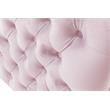 Pemberly Row Contemporary Pink Finish Velvet Sofa with 3 Pillows