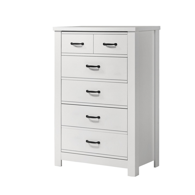 Pemberly Row Modern 3-Piece Engineered Wood Bedroom Set in White