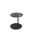 Pemberly Row End Table with Height Adjustable Black Marble Textured Glass Top