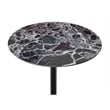 Pemberly Row End Table with Height Adjustable Black Marble Textured Glass Top