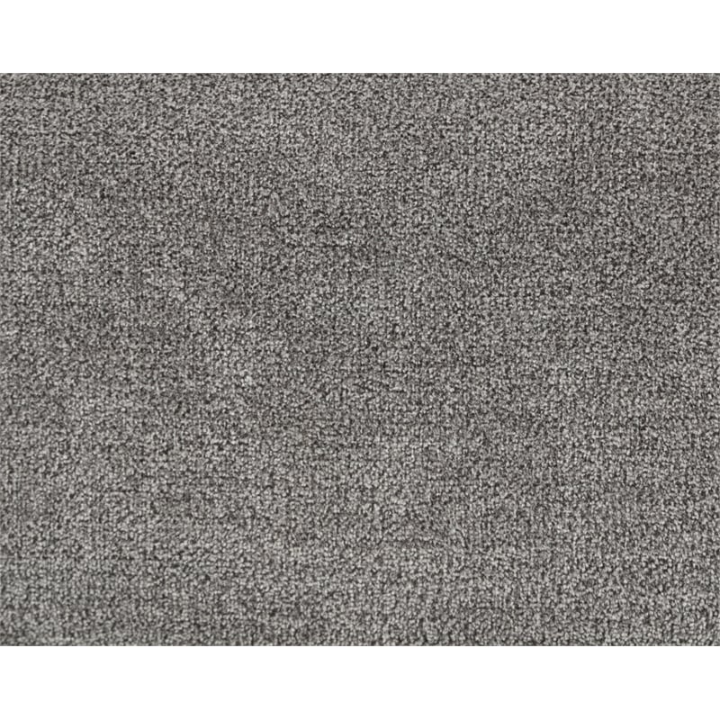 Pemberly Row Contemporary Gray Chenille Sofa with Throw Pillows