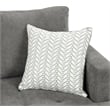 Pemberly Row Contemporary Gray Chenille Chair with Throw Pillow