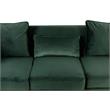 Pemberly Row Modern Green Velvet Sofa Loveseat Living Room Set