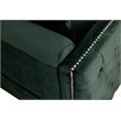 Pemberly Row Modern Green Velvet Sofa Loveseat Living Room Set