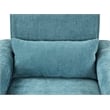 Pemberly Row Blue Chenille Sofa Loveseat Chair Living Room Set