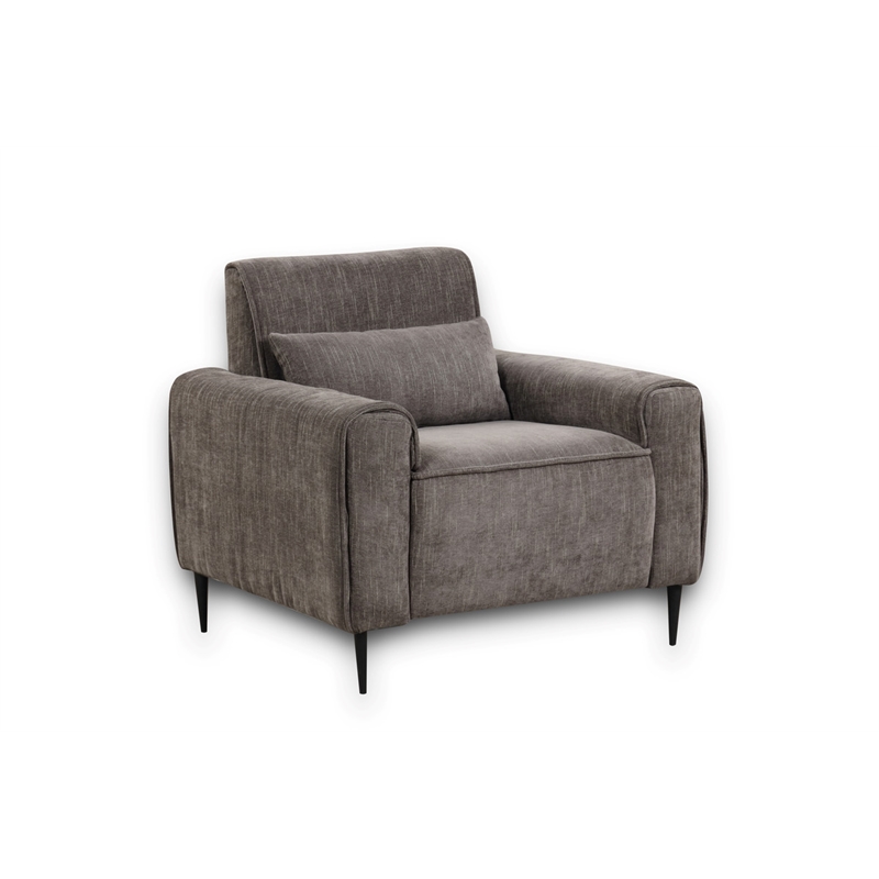 Pemberly Row Gray Chenille Sofa Loveseat Chair Living Room Set