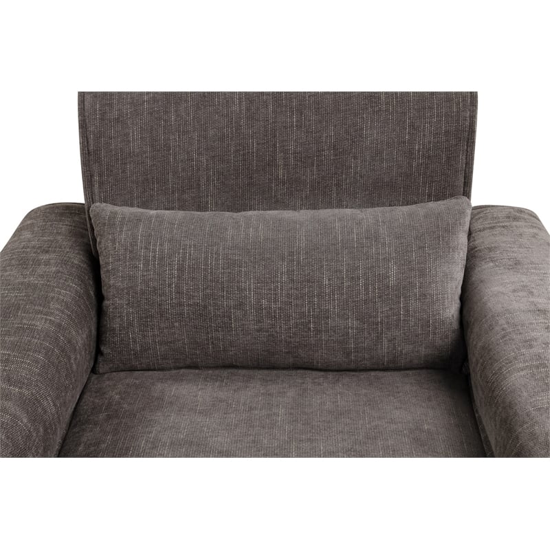 Pemberly Row Gray Chenille Sofa Loveseat Chair Living Room Set