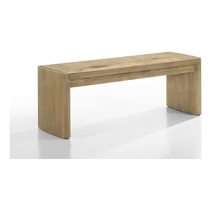 Pemberly Row Modern Wooden Oak Finish 50.5&quot Wide Dining Bench