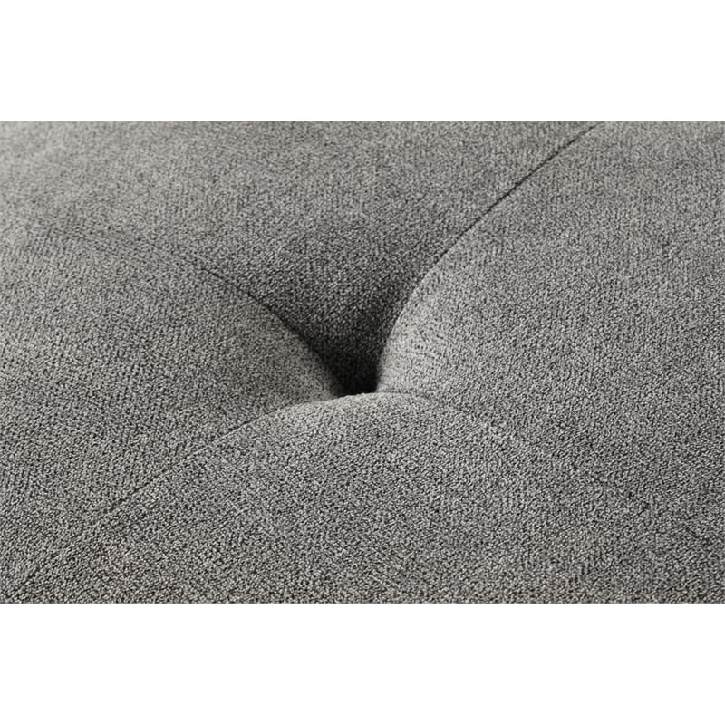 Pemberly Row Modern Gray Chenille Loveseat with Throw Pillows