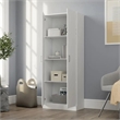 Pemberly Row 3-Shelf Engineered Wood Storage Cabinet in White