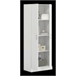 Pemberly Row 3-Shelf Engineered Wood Storage Cabinet in White