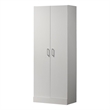 Pemberly Row 3-Shelf Engineered Wood Storage Cabinet in White