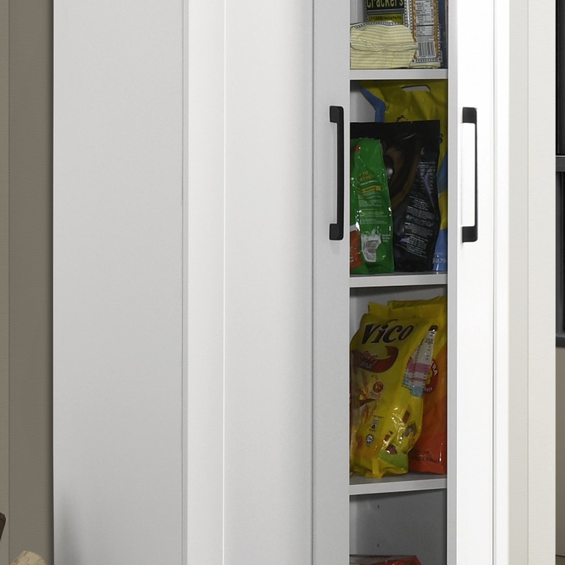 Pemberly Row 2-Door Engineered Wood Storage Cabinet in White