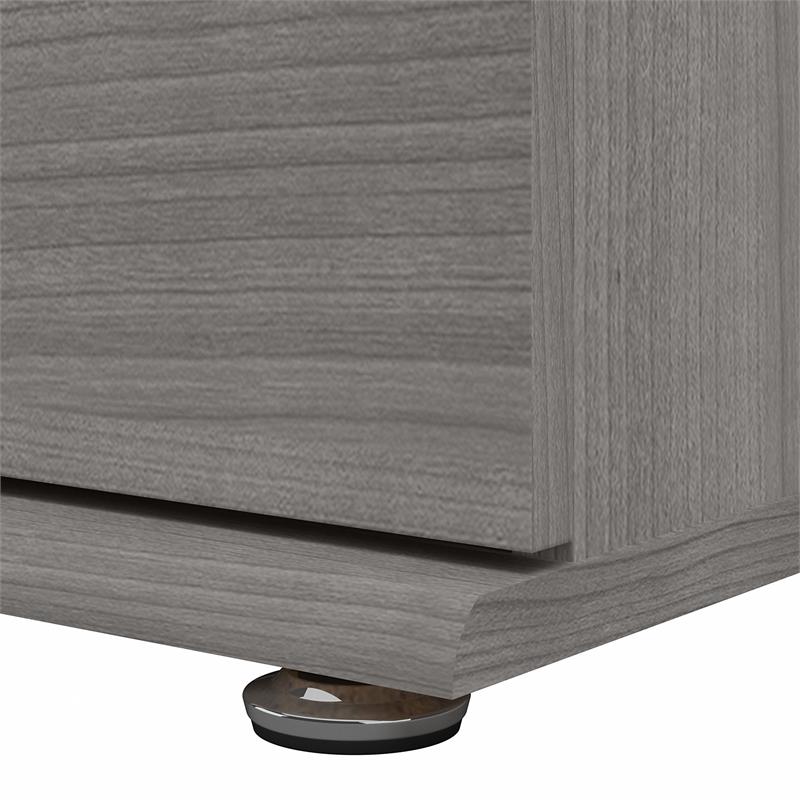 Pemberly Row Closet Organizer with Drawers in Platinum Gray - Engineered Wood