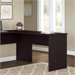 Pemberly Row Engineered Wood 42W Shell Desk Return in Espresso Oak