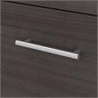 Pemberly Row 72W L Desk with Hutch and Bookcase in White/Gray - Engineered Wood