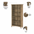 Pemberly Row Desk with Hutch and Storage in Reclaimed Pine - Engineered Wood