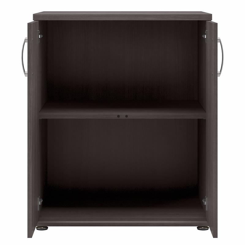 Pemberly Row Closet Organizer with Doors in Storm Gray - Engineered Wood