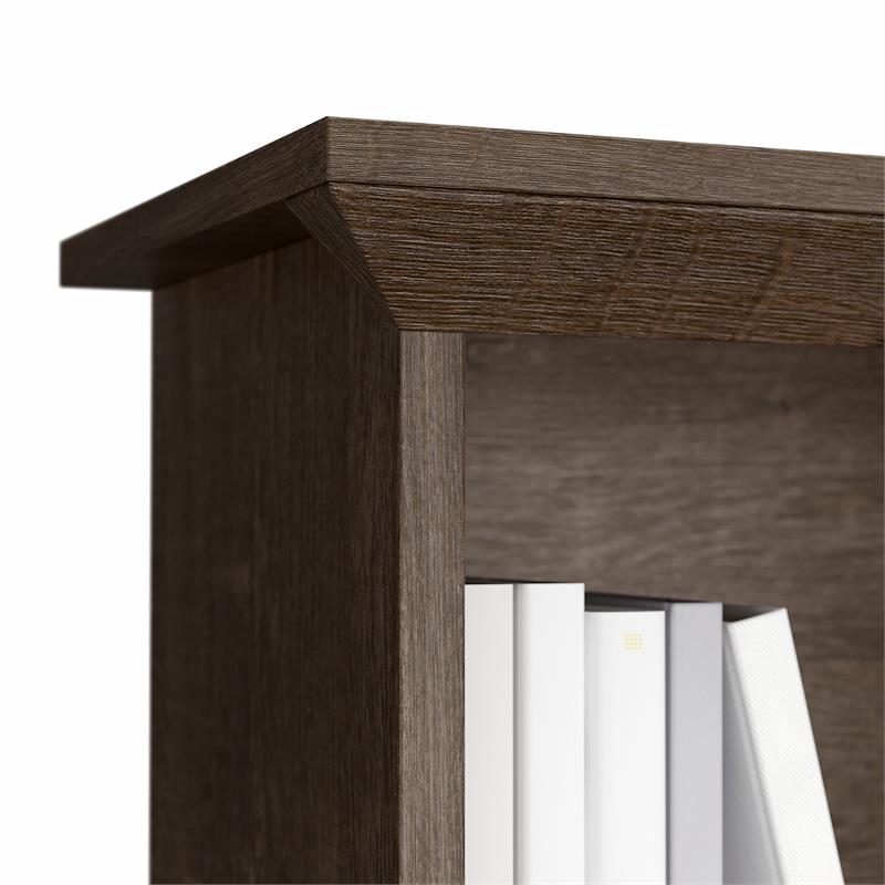 Pemberly Row 60W Hutch for L Shaped Desk in Ash Brown - Engineered Wood