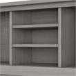 Pemberly Row 72W Desk Hutch in Platinum Gray - Engineered Wood