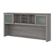 Pemberly Row 72W Desk Hutch in Platinum Gray - Engineered Wood
