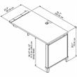 Pemberly Row Engineered Wood 3 Position Sit to Stand Return - White & Storm Gray
