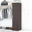 Pemberly Row Narrow Clothing Storage Cabinet in Storm Gray - Engineered Wood