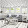 Pemberly Row Engineered Wood Coffee Table with Set of 2 End Tables - Linen White