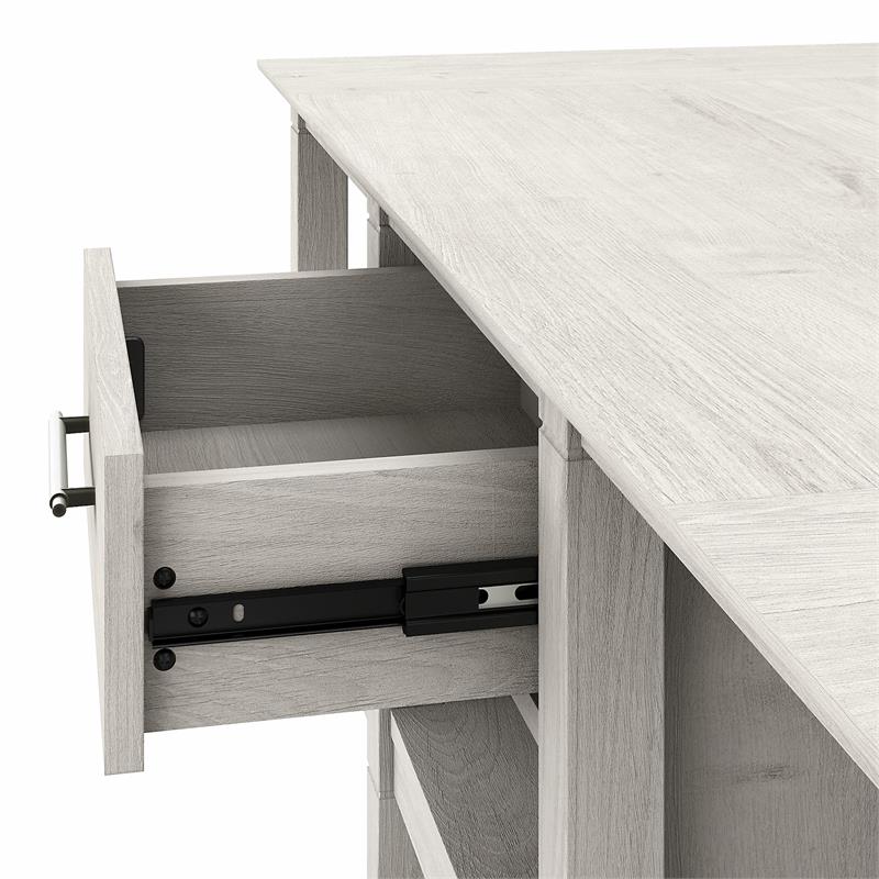 Pemberly Row Engineered Wood Coffee Table with Set of 2 End Tables - Linen White