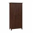 Pemberly Row Engineered Wood Bathroom Storage Cabinet with Doors in Bing Cherry