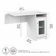 Pemberly Row Desk Return with Storage in White - Engineered Wood