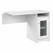 Pemberly Row Desk Return with Storage in White - Engineered Wood