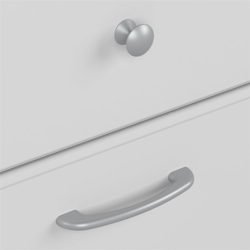 Pemberly Row Engineered Wood 60W L Shaped Computer Desk with Storage Set - White