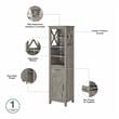 Pemberly Row Engineered Wood & Linen Cabinet and Space Saver in Driftwood Gray