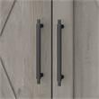 Pemberly Row Engineered Wood & Linen Cabinet and Space Saver in Driftwood Gray