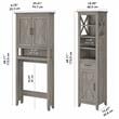 Pemberly Row Engineered Wood & Linen Cabinet and Space Saver in Driftwood Gray