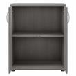 Pemberly Row Closet Organizer with Doors in Platinum Gray - Engineered Wood