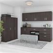 Pemberly Row Closet Wall Cabinet with Doors in Storm Gray - Engineered Wood