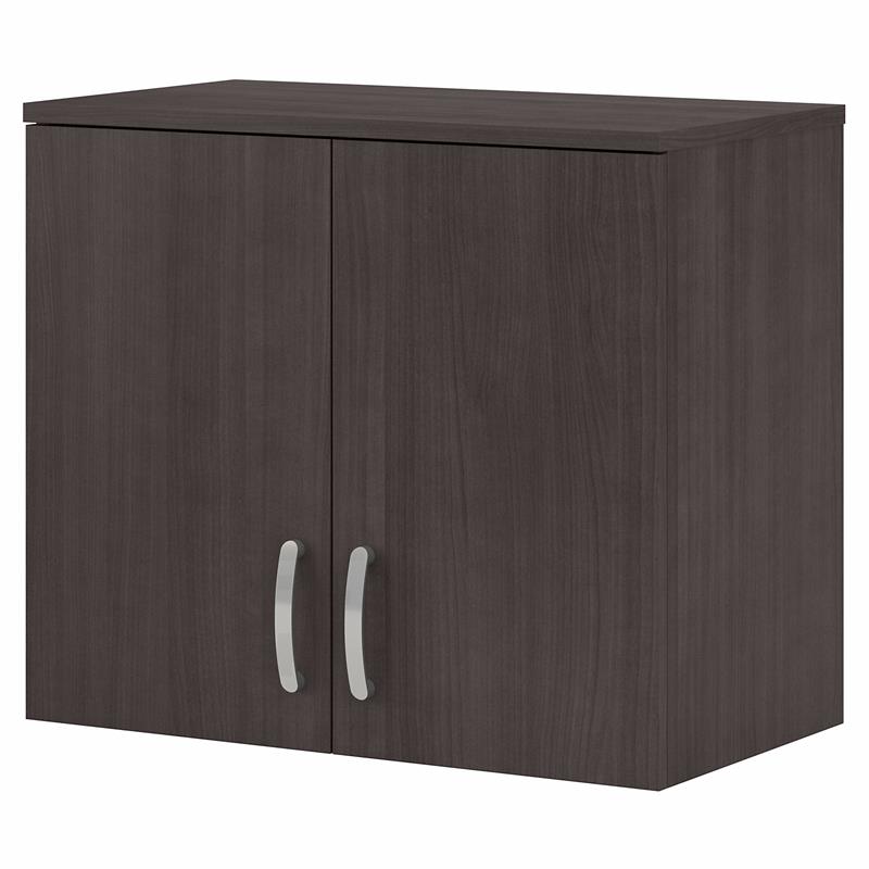 Pemberly Row Closet Wall Cabinet with Doors in Storm Gray - Engineered Wood