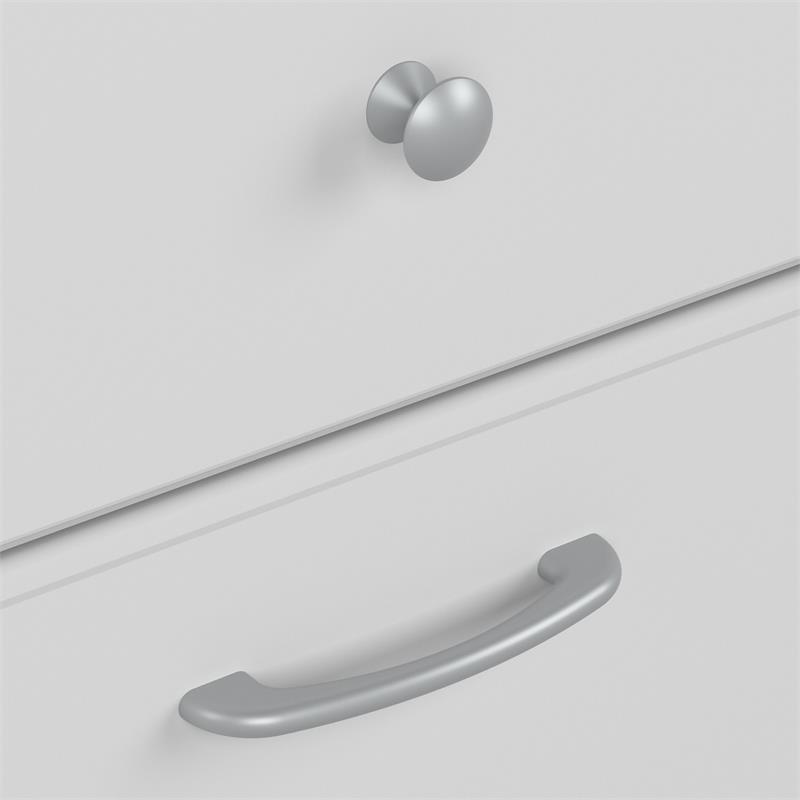 Pemberly Row 72W Computer Desk with Drawers in White - Engineered Wood