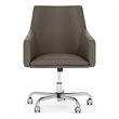 Pemberly Row Mid Back Faux Leather Box Chair with Adjustable Height - Gray