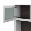 Pemberly Row 72W Desk Hutch in White and Storm Gray - Engineered Wood