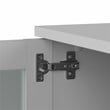 Pemberly Row 72W Desk Hutch in White and Storm Gray - Engineered Wood