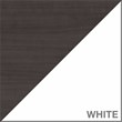 Pemberly Row 72W Desk Hutch in White and Storm Gray - Engineered Wood