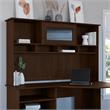Pemberly Row Modern 60W Hutch in Modern Walnut - Engineered Wood