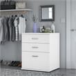 Pemberly Row Closet Organizer with Drawers in White - Engineered Wood