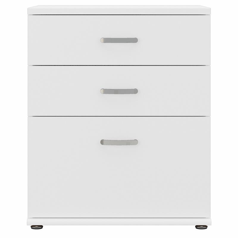Pemberly Row Closet Organizer with Drawers in White - Engineered Wood
