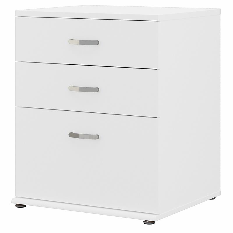 Pemberly Row Closet Organizer with Drawers in White - Engineered Wood