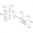 Pemberly Row 48W Writing Desk with Lateral File Cabinet and Bookcase