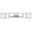 Pemberly Row Coffee Table with End Tables in Pure White Oak - Engineered Wood